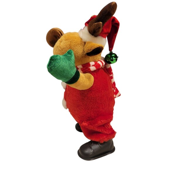 13" Dan Dee Animated Moose Jingle Dance Sing Lights Jingle Bells Christmas Plush - Picture 4 of 8